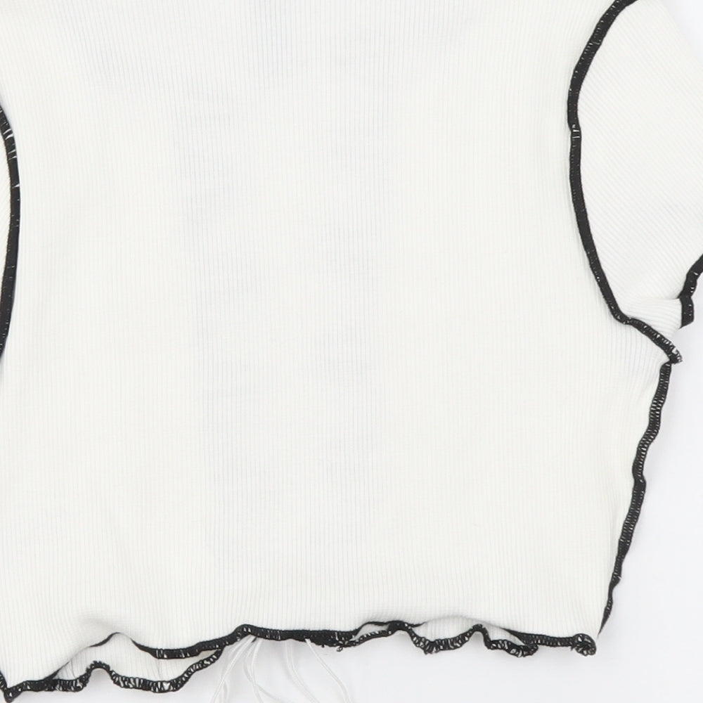Womens UK Size 8 Divided White Basic Blouse