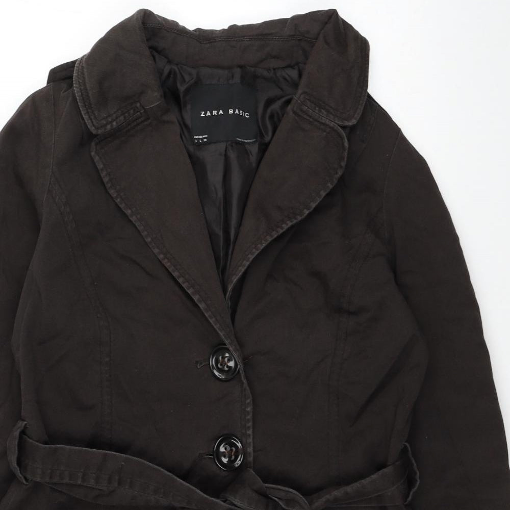 Womens UK Size L Zara Brown Jacket
