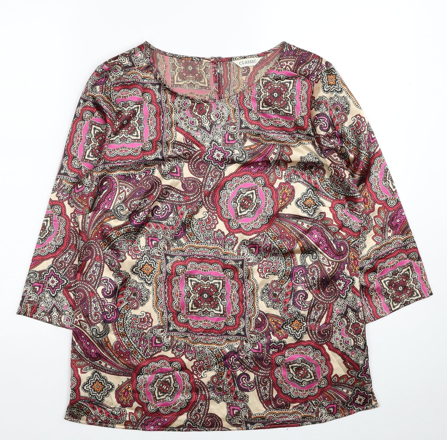 Womens UK Size 10 Marks and Spencer Multicoloured Basic Blouse