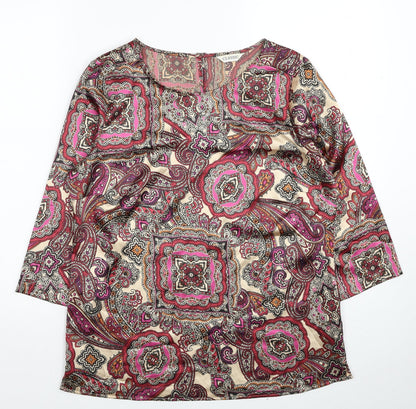 Womens UK Size 10 Marks and Spencer Multicoloured Basic Blouse