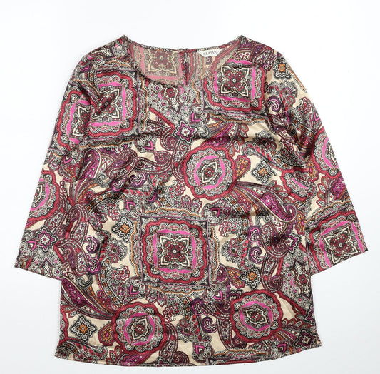 Womens UK Size 10 Marks and Spencer Multicoloured Basic Blouse