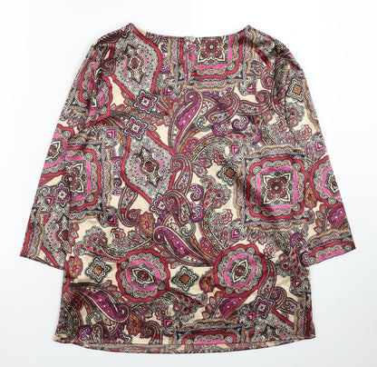Womens UK Size 10 Marks and Spencer Multicoloured Basic Blouse