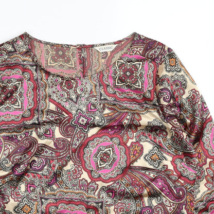 Womens UK Size 10 Marks and Spencer Multicoloured Basic Blouse