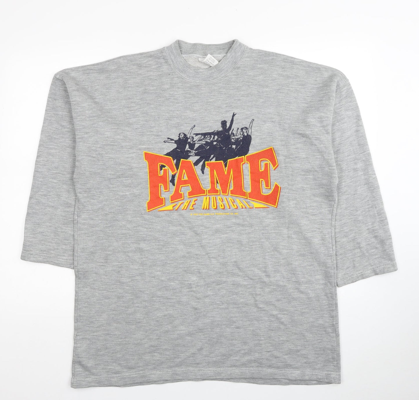Global Womens Grey Acrylic Pullover Sweatshirt Size XL Pullover - Fame The Musical