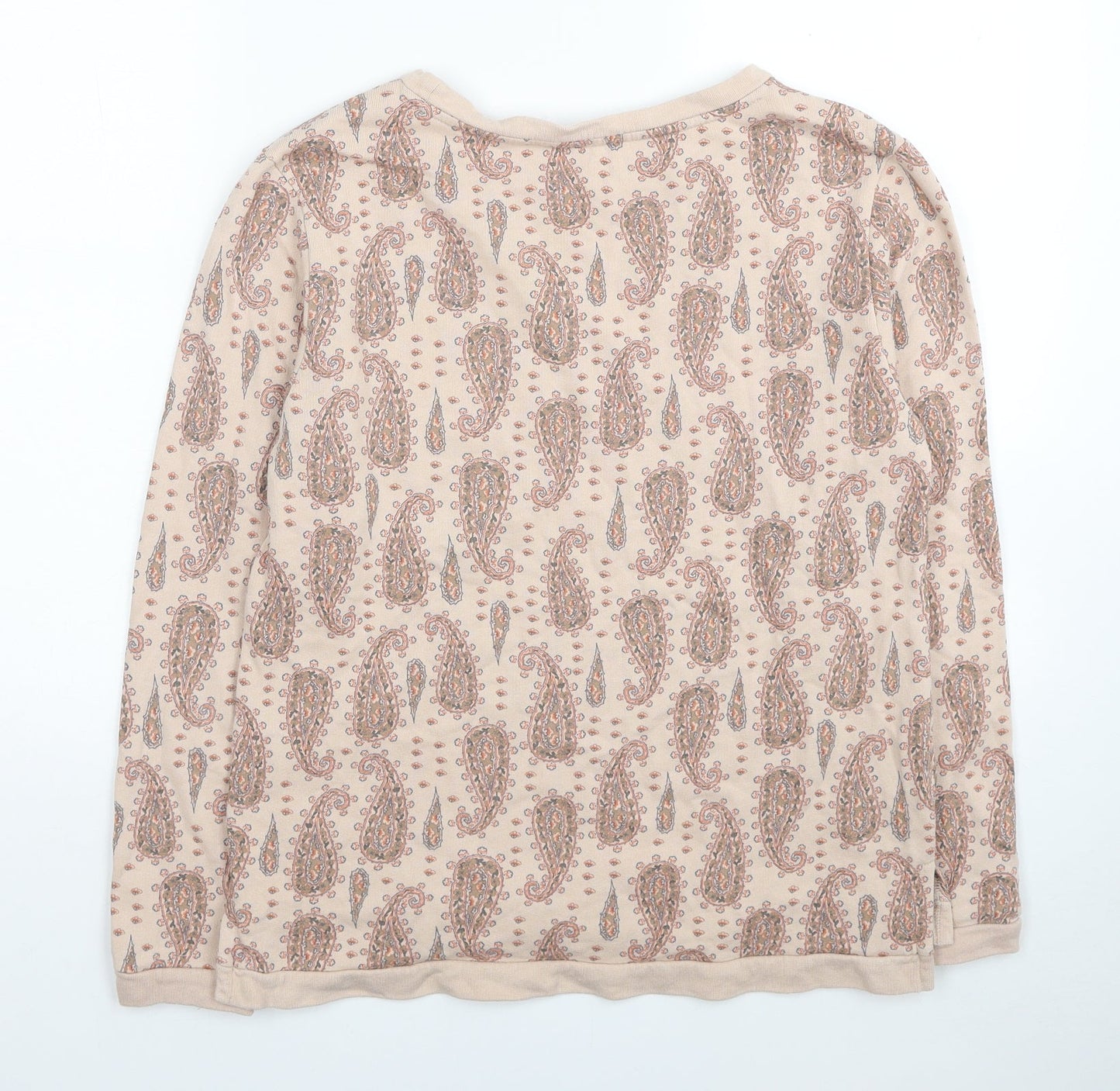 EDC Womens Beige Paisley Cotton Pullover Sweatshirt Size M Pullover - Do the Impossible, it's kind of Fun
