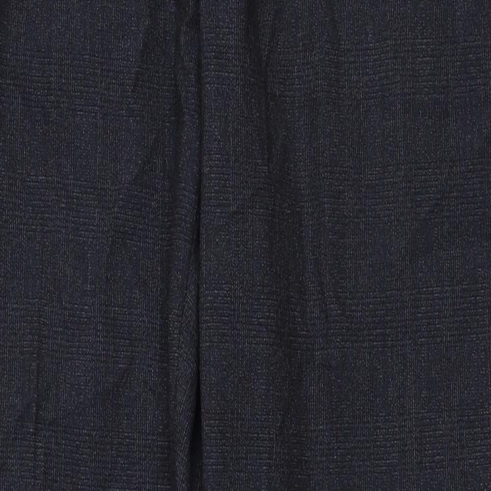 Marks and Spencer Mens Grey Polyester Trousers Size 34 in L31 in Regular Zip