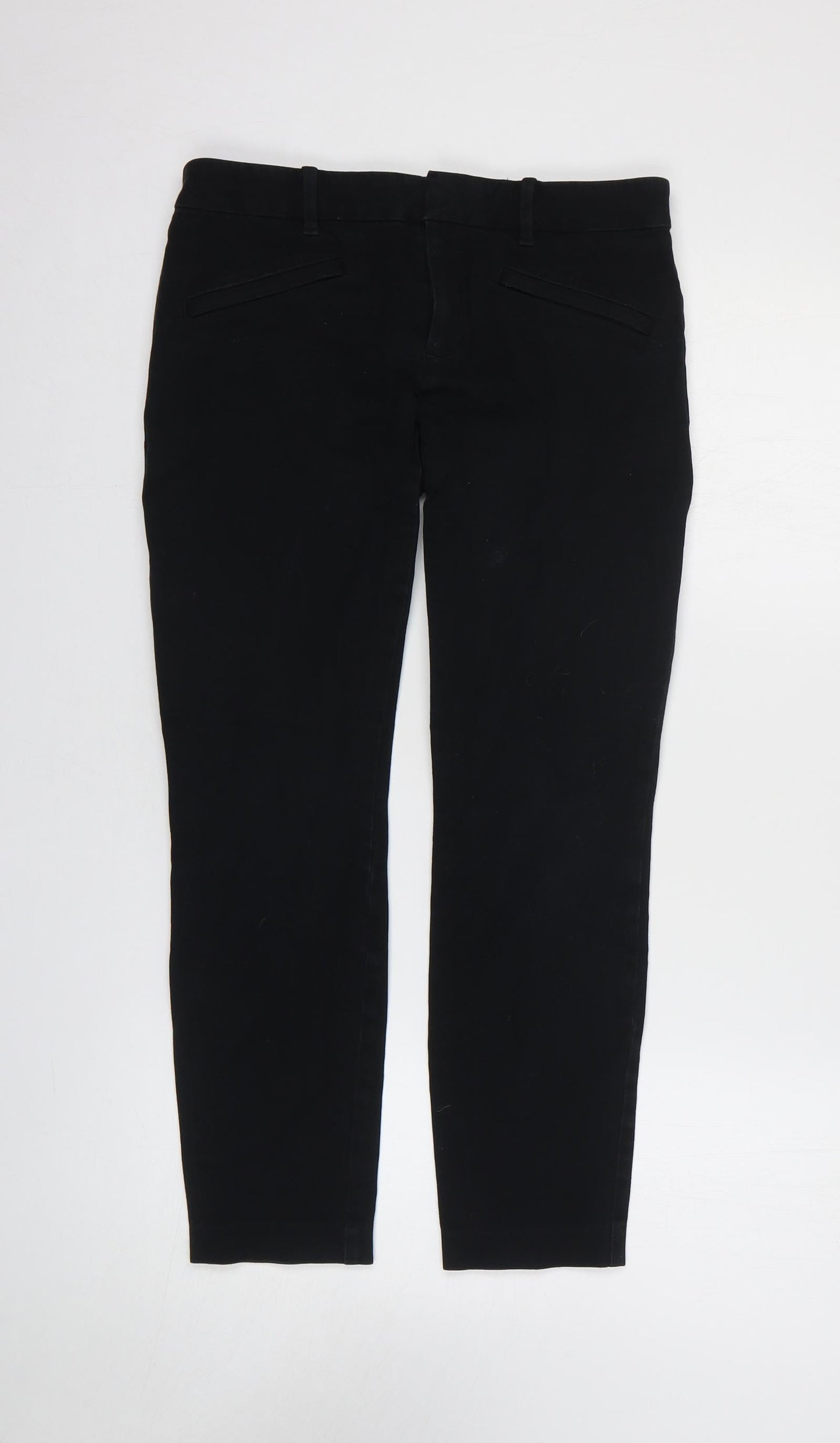 Gap Womens Black Cotton Straight Jeans Size 4 L25 in Regular Zip