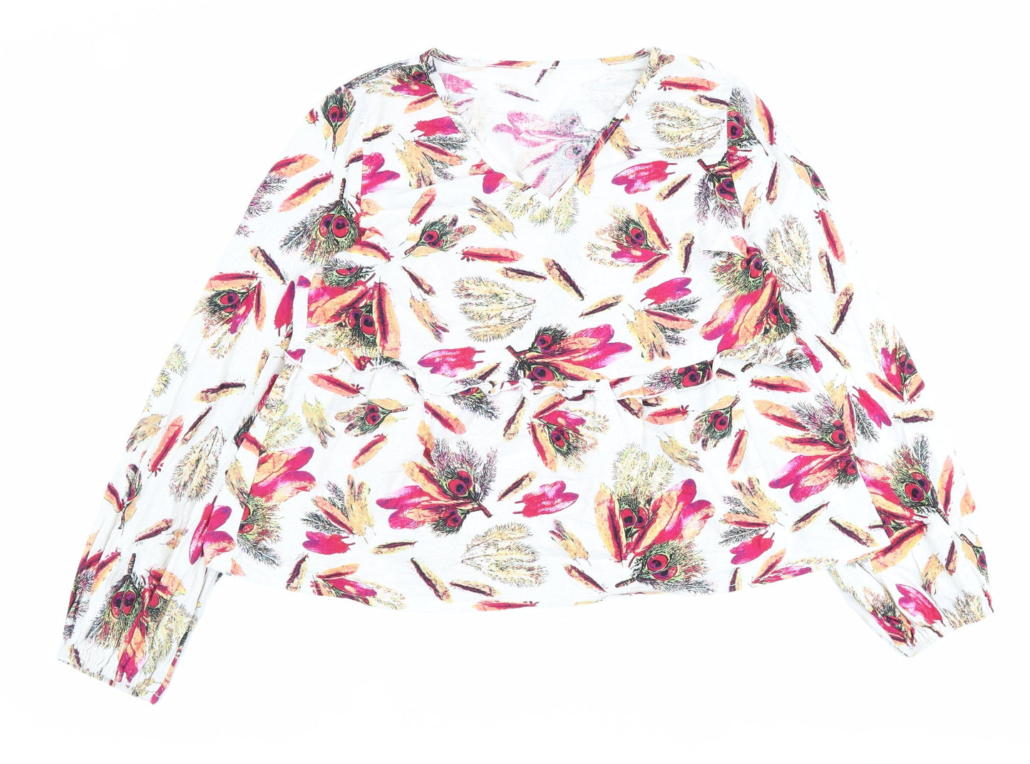 Womens UK Size L Emery Rose Multicoloured Basic Blouse