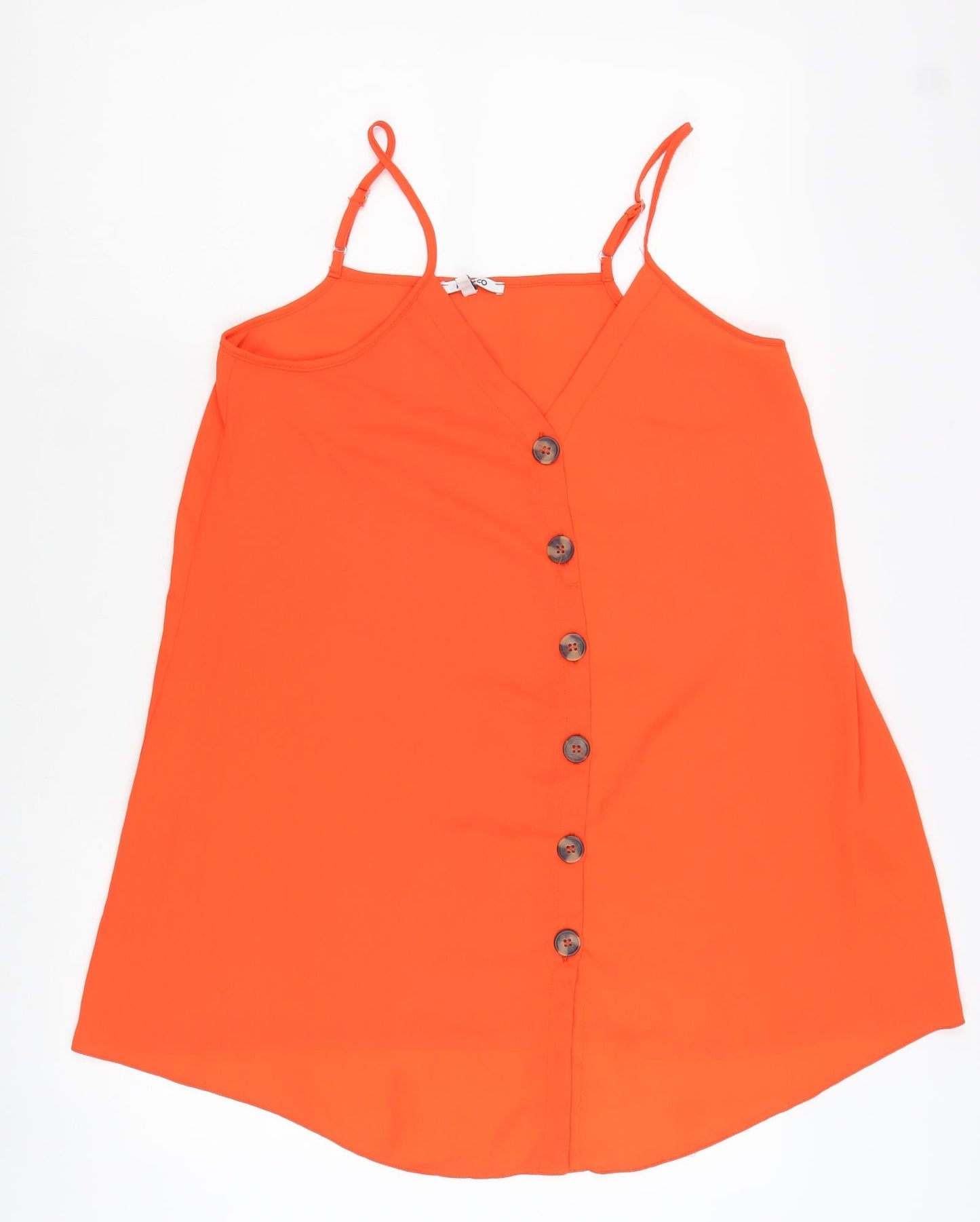 Womens UK Size 8 PEP&CO Orange Camisole Tank