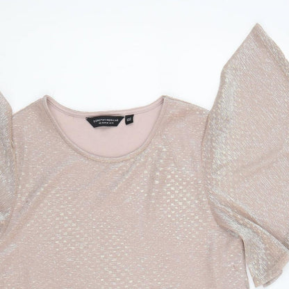 Womens UK Size 12 Dorothy Perkins Pink Basic Blouse
