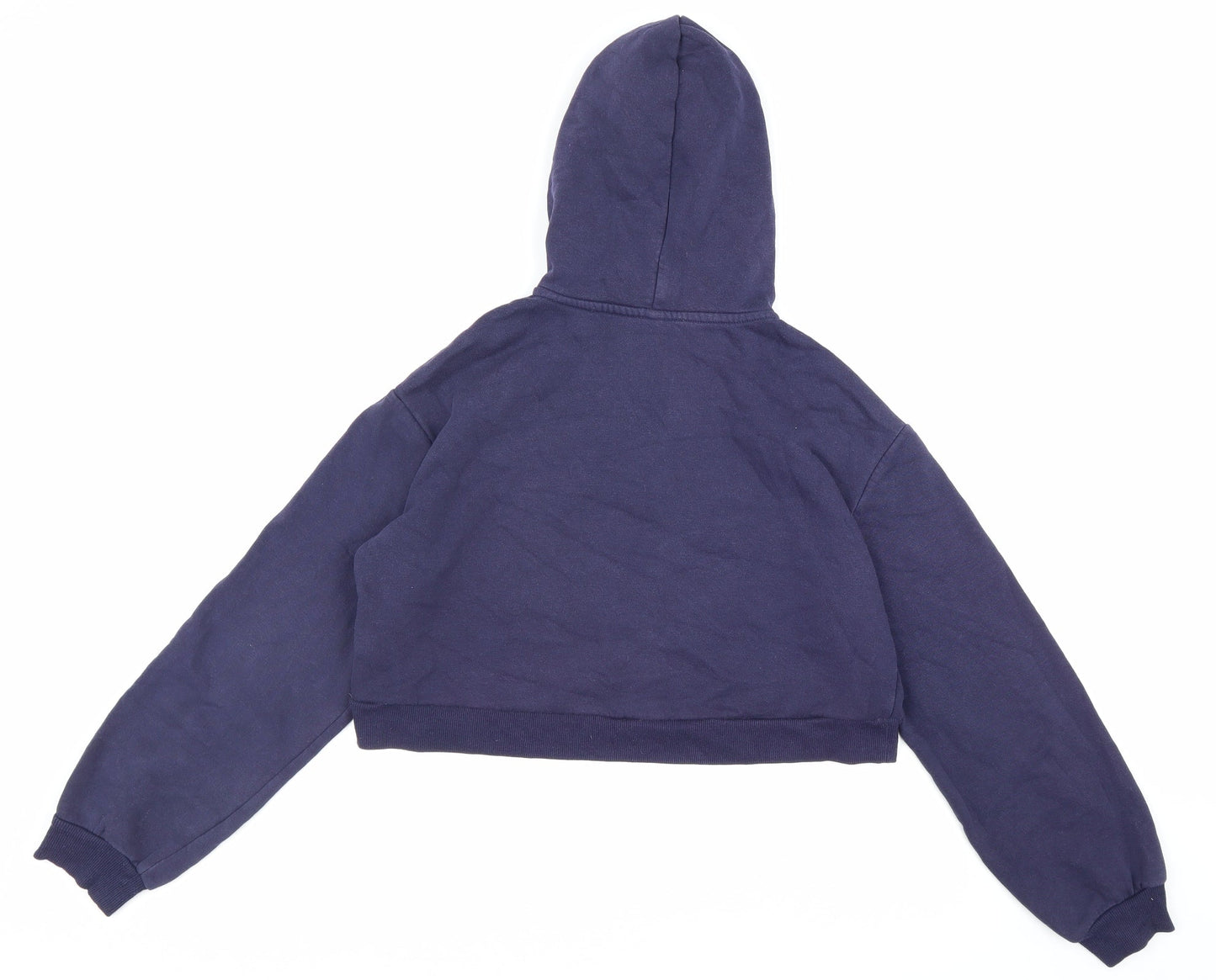 H&M Womens Blue Cotton Pullover Hoodie Size XS Zip