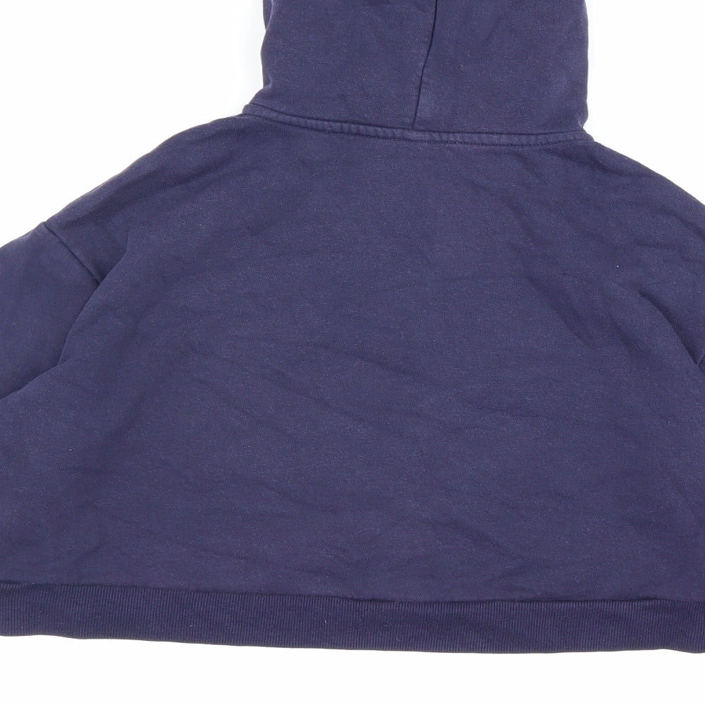 H&M Womens Blue Cotton Pullover Hoodie Size XS Zip
