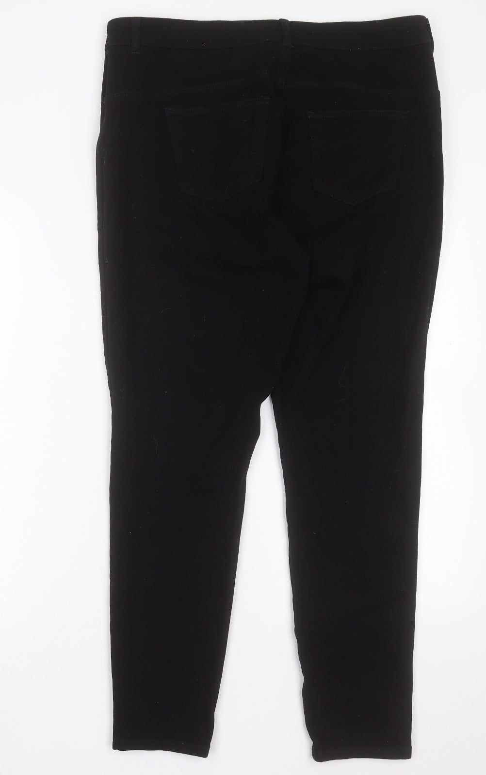 NEXT Womens Black Cotton Skinny Jeans Size 34 in L28 in Regular Button