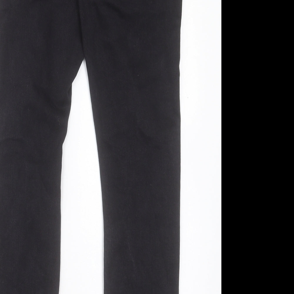 Easy Mens Black Cotton Skinny Jeans Size 28 in L30 in Regular Button