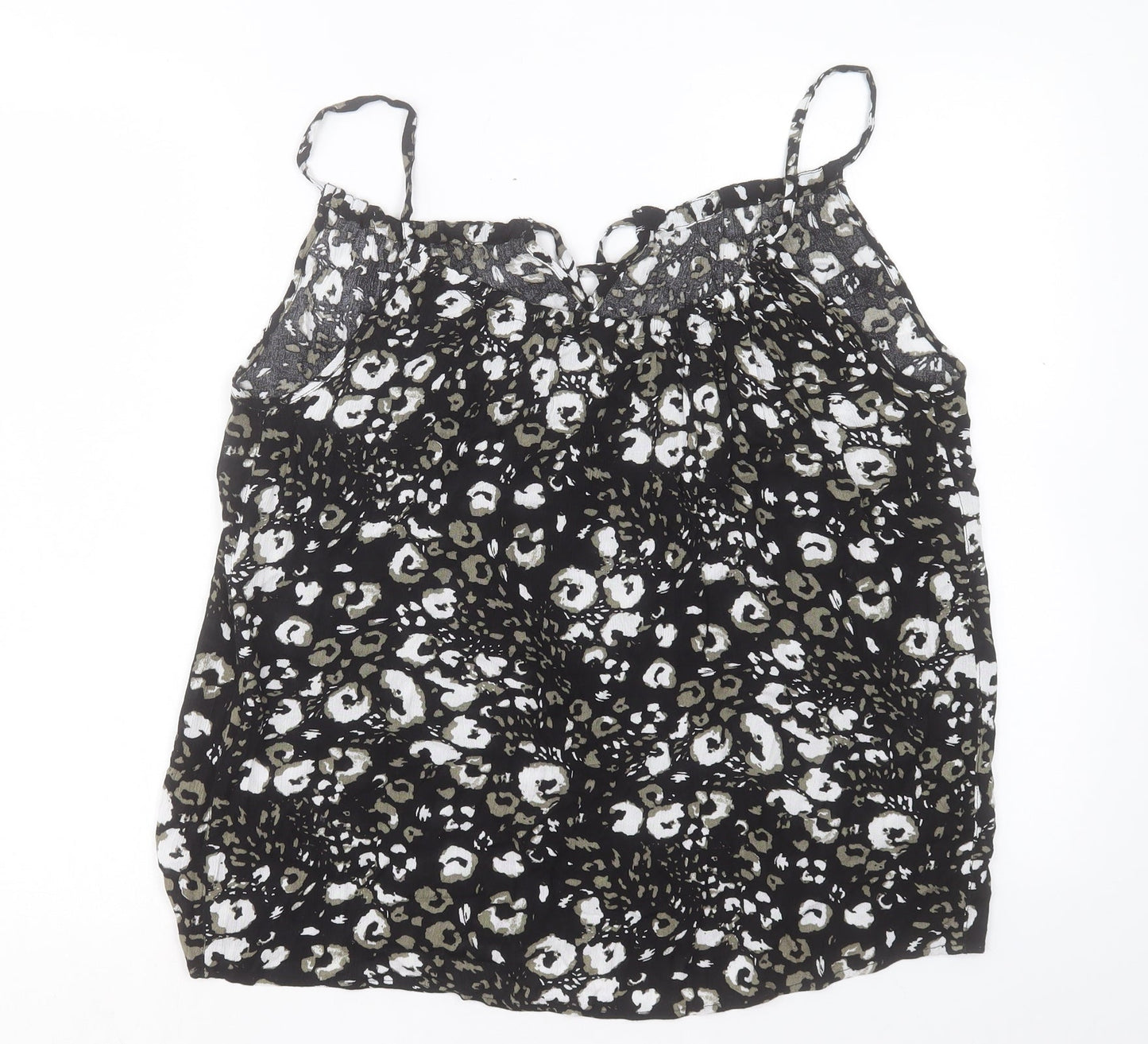 M&Co Womens Multicoloured Animal Print Viscose Camisole Tank Size 12 V-Neck