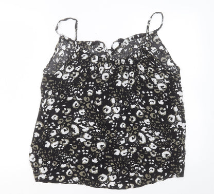 M&Co Womens Multicoloured Animal Print Viscose Camisole Tank Size 12 V-Neck