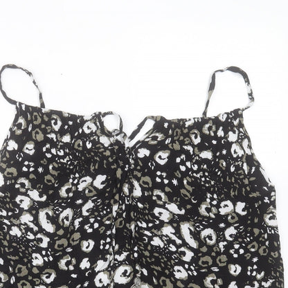 M&Co Womens Multicoloured Animal Print Viscose Camisole Tank Size 12 V-Neck