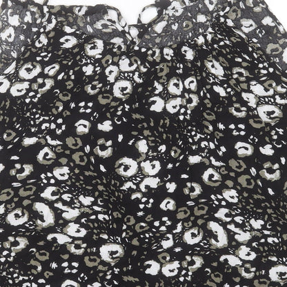 M&Co Womens Multicoloured Animal Print Viscose Camisole Tank Size 12 V-Neck