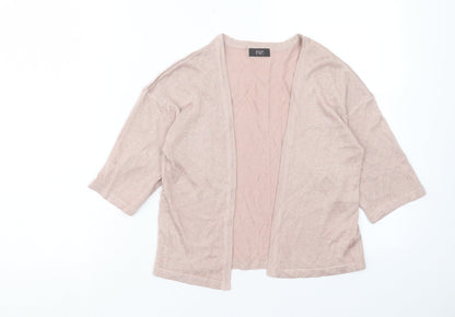 F&F Womens Pink V-Neck Viscose Cardigan Jumper Size 8