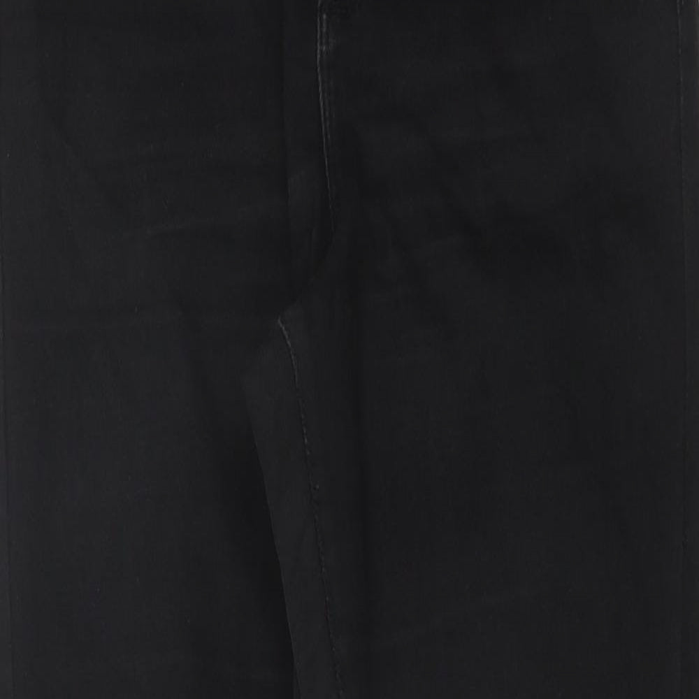 Denim & Co. Womens Black Cotton Skinny Jeans Size 12 L25 in Regular Button