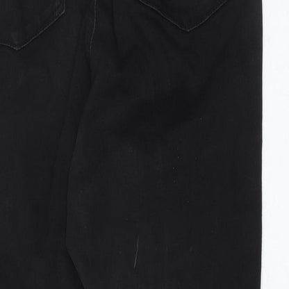 Denim & Co. Womens Black Cotton Skinny Jeans Size 12 L25 in Regular Button