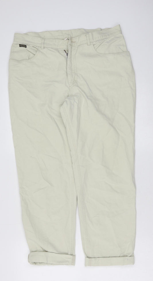 Ejeans Mens Beige Cotton Chino Trousers Size 25 in L25 in Regular Button