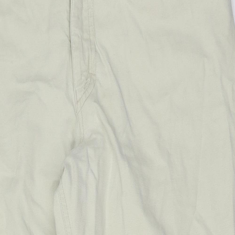 Ejeans Mens Beige Cotton Chino Trousers Size 25 in L25 in Regular Button