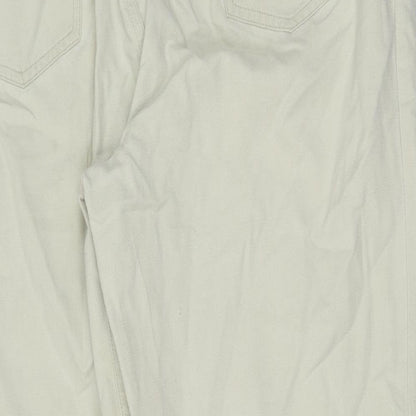 Ejeans Mens Beige Cotton Chino Trousers Size 25 in L25 in Regular Button