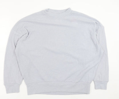 Primark Womens Grey Mock Neck Polyester Pullover Jumper Size XS