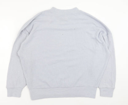 Primark Womens Grey Mock Neck Polyester Pullover Jumper Size XS