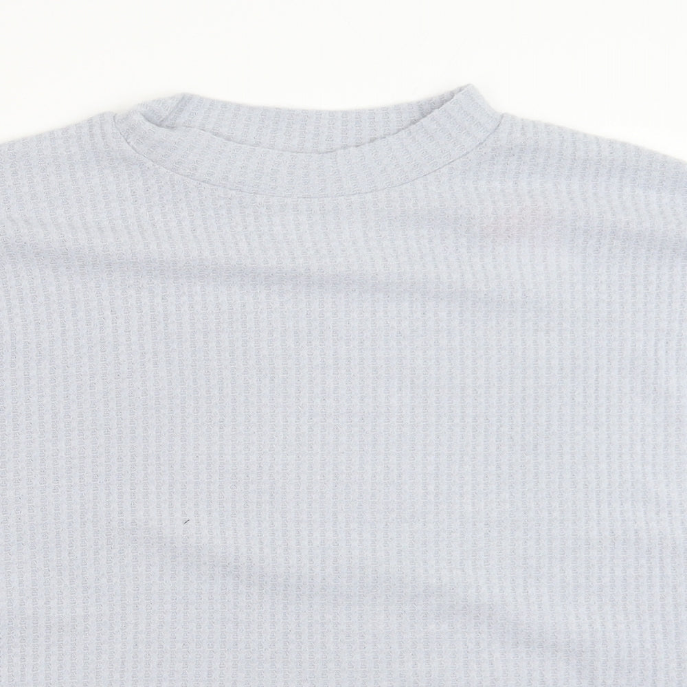 Primark Womens Grey Mock Neck Polyester Pullover Jumper Size XS