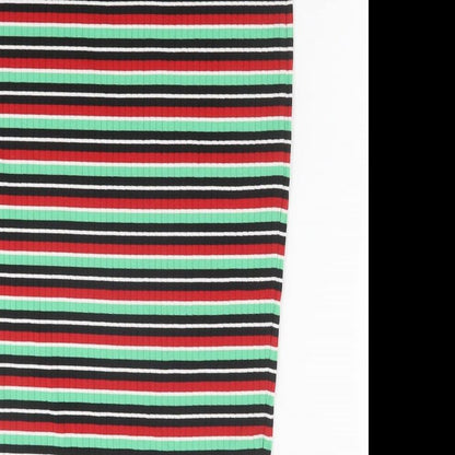 George Womens Multicoloured Striped Polyester Straight & Pencil Skirt Size 12