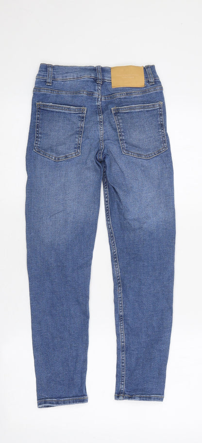 Zara Womens Blue Cotton Skinny Jeans Size 24 in L24 in Regular Zip
