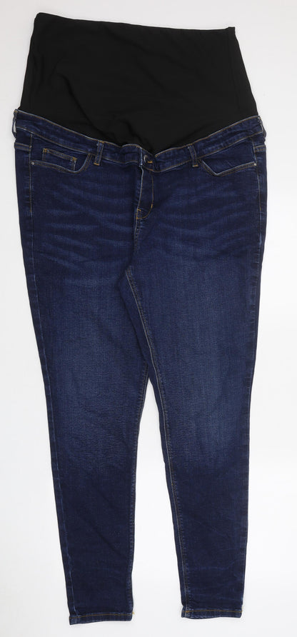 Very Womens Blue Cotton Skinny Jeans Size 42 in L30 in Regular