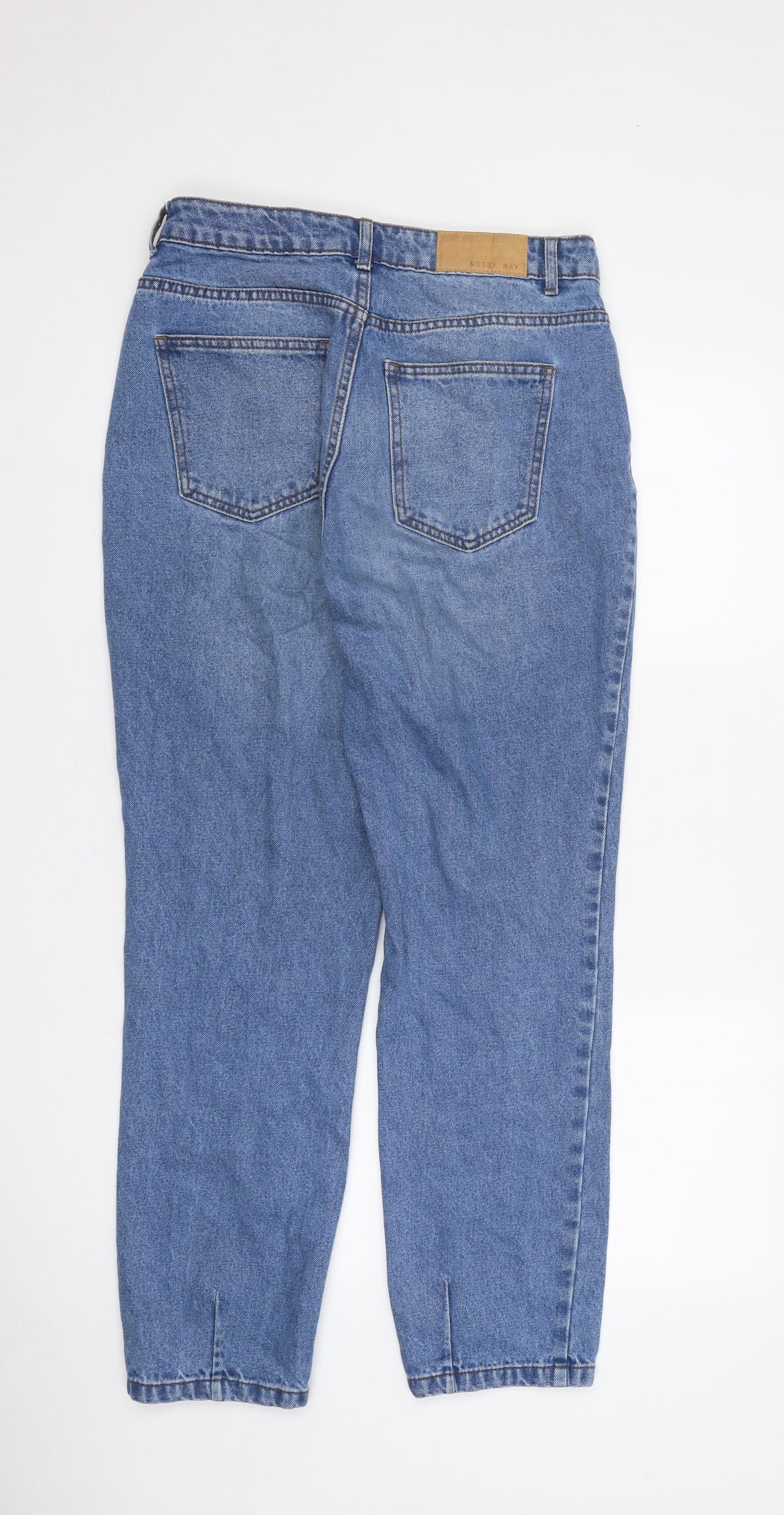 Noisy may Womens Blue Cotton Straight Jeans Size 32 in L28 in Regular Zip