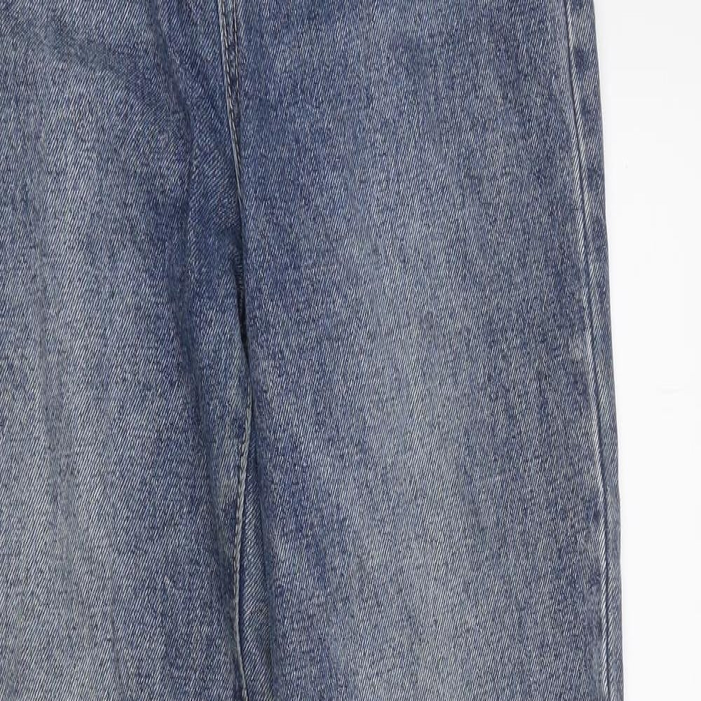 SheIn Womens Blue Cotton Straight Jeans Size XS L32 in Regular Zip