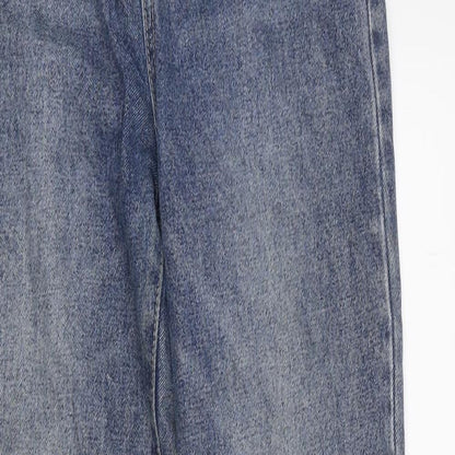 SheIn Womens Blue Cotton Straight Jeans Size XS L32 in Regular Zip