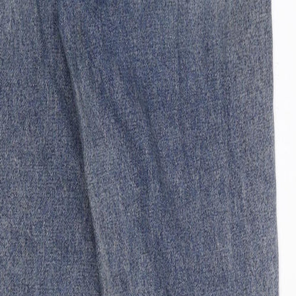 SheIn Womens Blue Cotton Straight Jeans Size XS L32 in Regular Zip