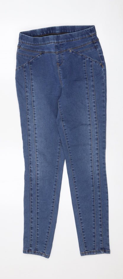 George Womens Blue Cotton Skinny Jeans Size 10 Regular