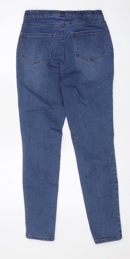 George Womens Blue Cotton Skinny Jeans Size 10 Regular