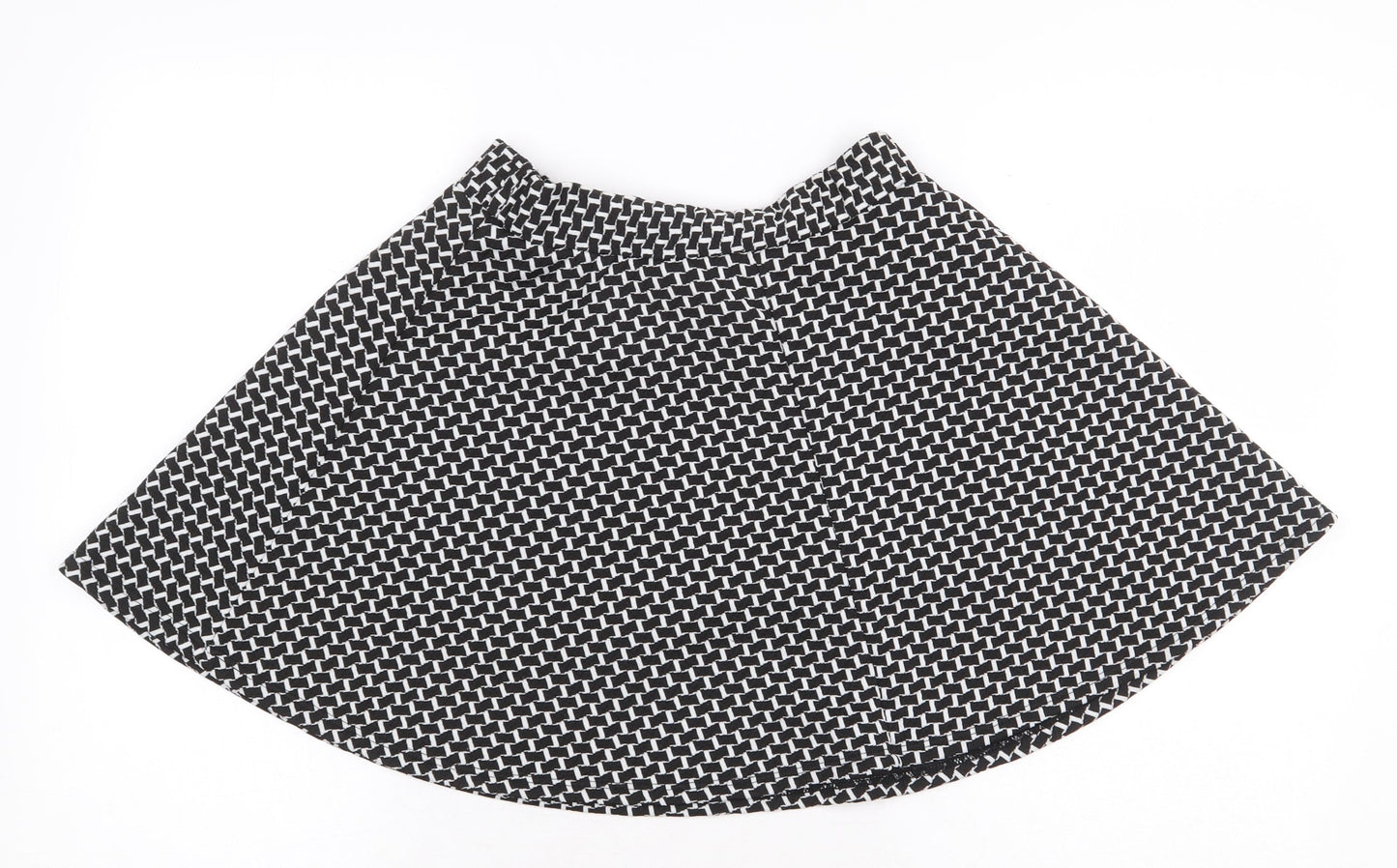 Atmosphere Womens Black Geometric Polyester Swing Skirt Size 12