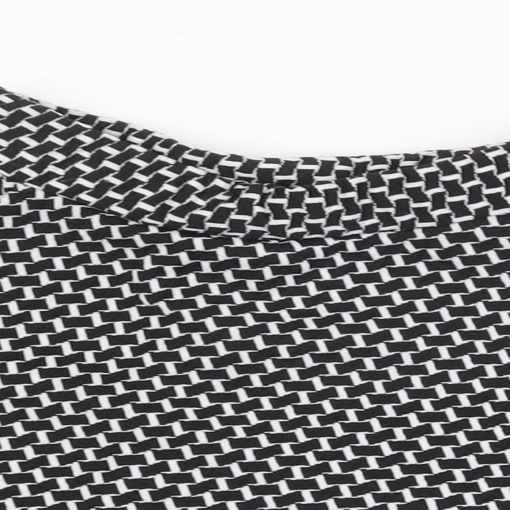 Atmosphere Womens Black Geometric Polyester Swing Skirt Size 12