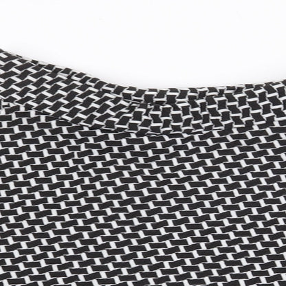 Atmosphere Womens Black Geometric Polyester Swing Skirt Size 12