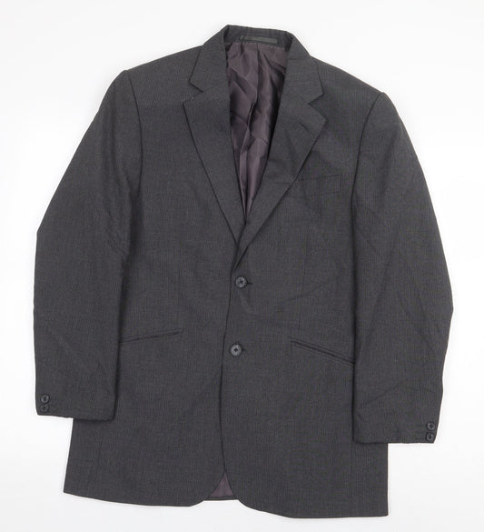 F&F Mens Grey Polyester Jacket Suit Jacket Size 38