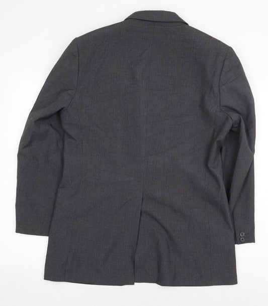 F&F Mens Grey Polyester Jacket Suit Jacket Size 38
