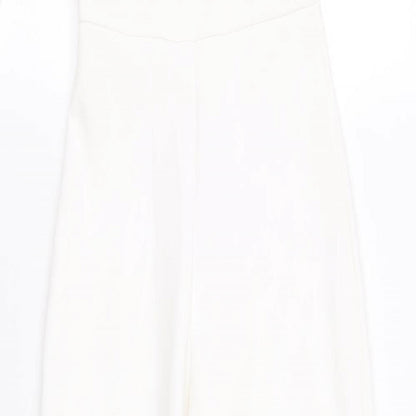 PRETTYLITTLETHING Womens White Striped Polyamide Jumpsuit One-Piece Size 4 Pullover