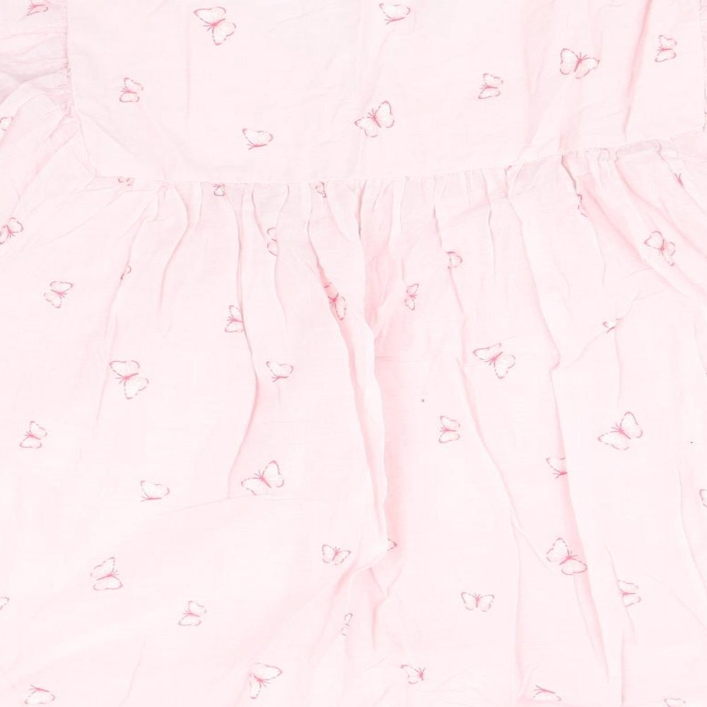 F&F Womens Pink Geometric Cotton Basic Blouse Size 20 V-Neck - Butterfly Print