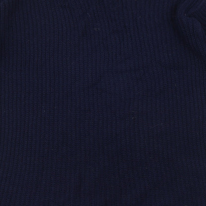 Daisy Street Womens Blue Acrylic Jumper Dress Size 8 Round Neck Pullover