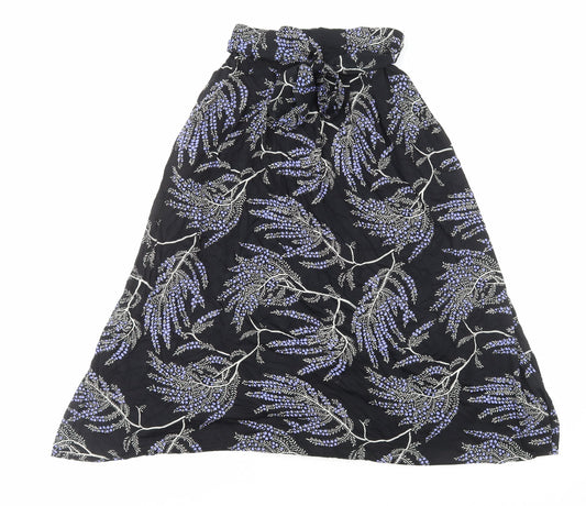 Per Una Womens Multicoloured Floral Cotton A-Line Skirt Size 8