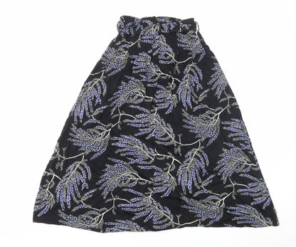 Per Una Womens Multicoloured Floral Cotton A-Line Skirt Size 8